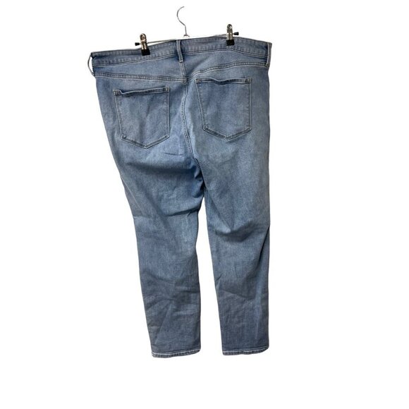 Old Navy Power Straight Denim Blue Jeans Light Wash Stretchy Women’s 20 - Picture 2 of 4